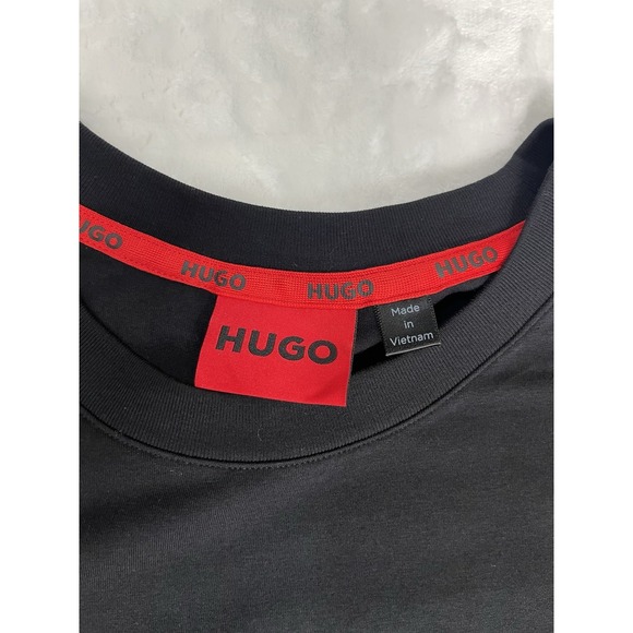 HUGO Mens T-Shirt Logo-Detail Loungewear T-Shirt in Stretch Cotton - Picture 7 of 13
